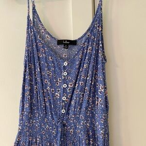 Lulus Blue Floral Sun Dress